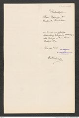 k.k. naturhistorisches Hofmuseum, Intendanzakten 1885-1896 (Hauer), Aktenzahl Z.343.a/1888, Seite 1